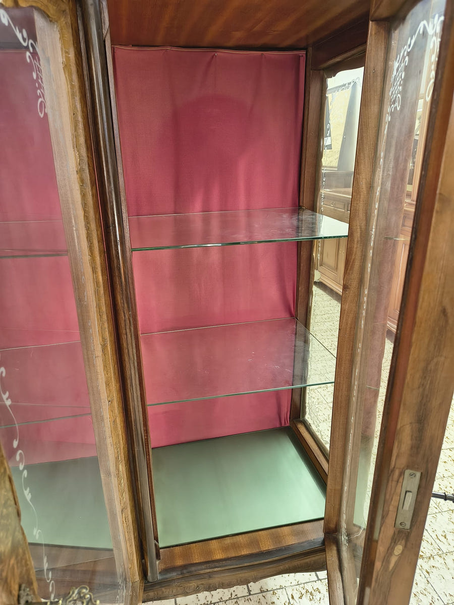 Vetrina in legno radica di noce