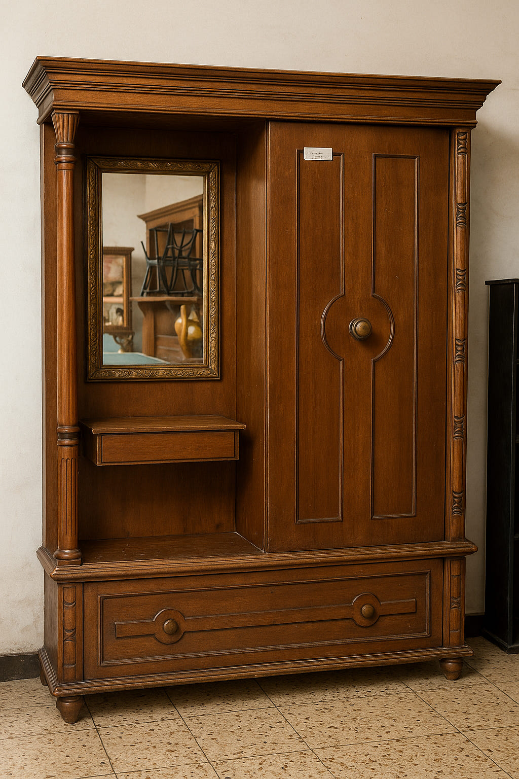 Entratina anni ‘70 con anta scorrevole