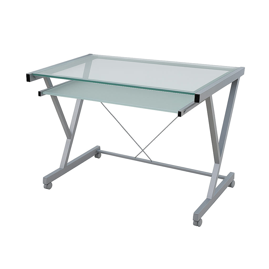 Scrivania vetro/metallo