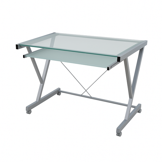 Scrivania vetro/metallo