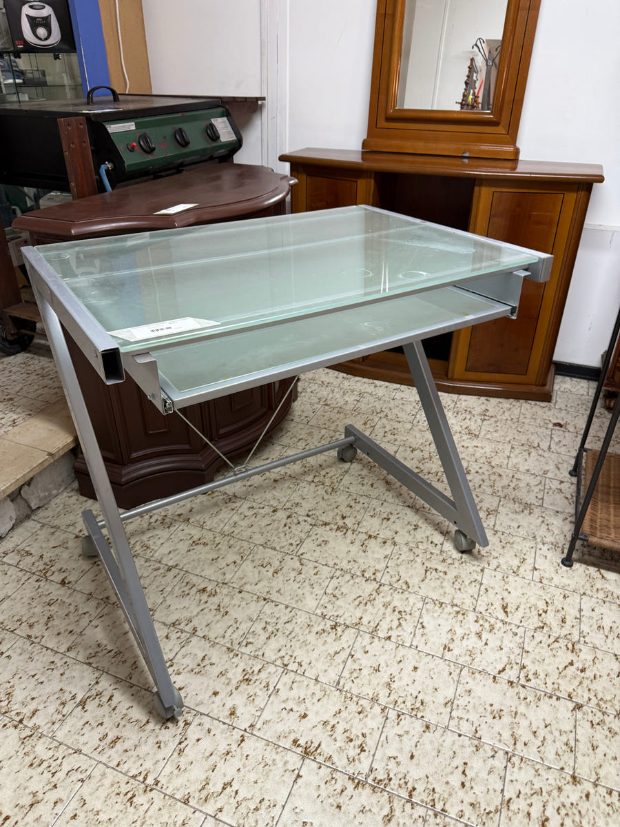 Scrivania vetro/metallo