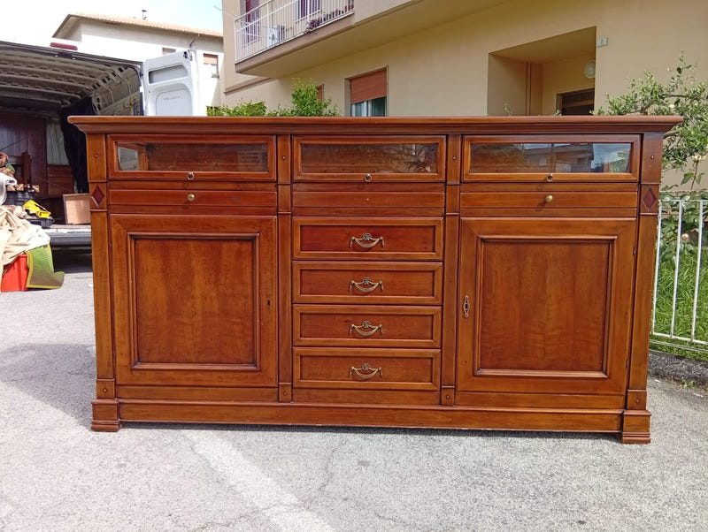 Credenza in legno MASSON MATIÉE con piana in vetro