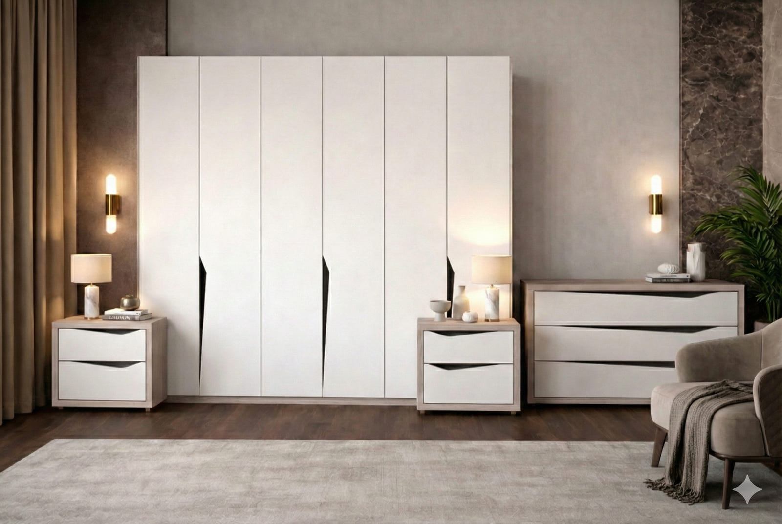 Camera Matrimoniale Nuova "Modello Grace" - Alta Qualità, Armadio 270cm - Pronta Consegna