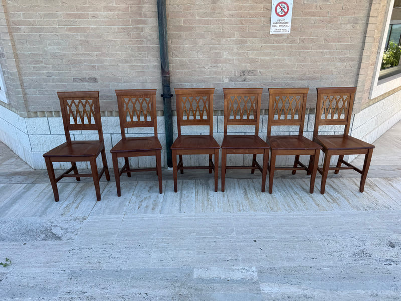 6 sedie in legno