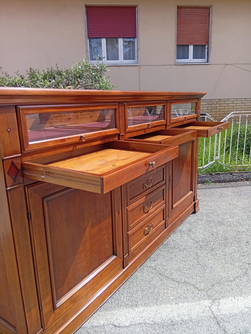 Credenza in legno MASSON MATIÉE con piana in vetro