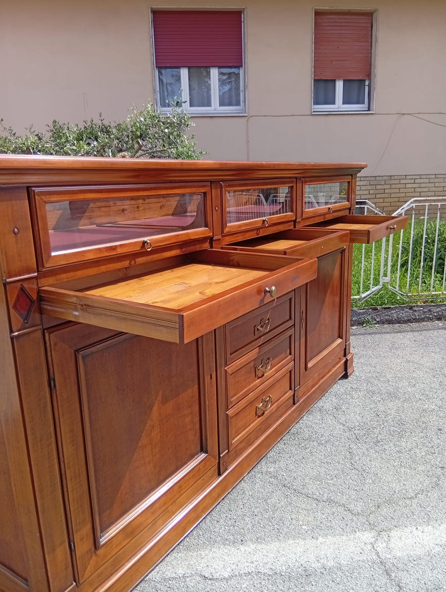 Credenza in legno MASSON MATIÉE con piana in vetro