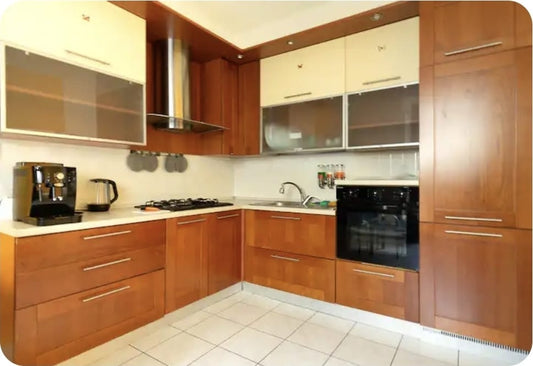 Cucina angolare senza elettrodomestici