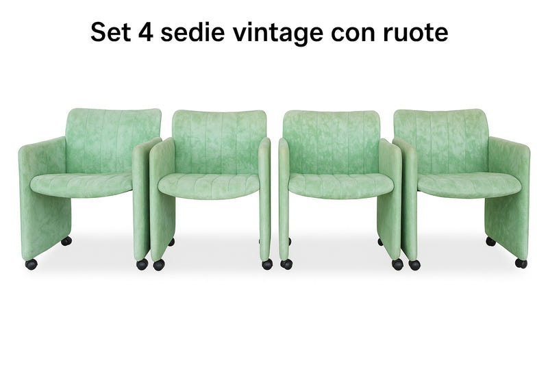 Set 4 sedie vintage modello "Montebello" Simon Gavina