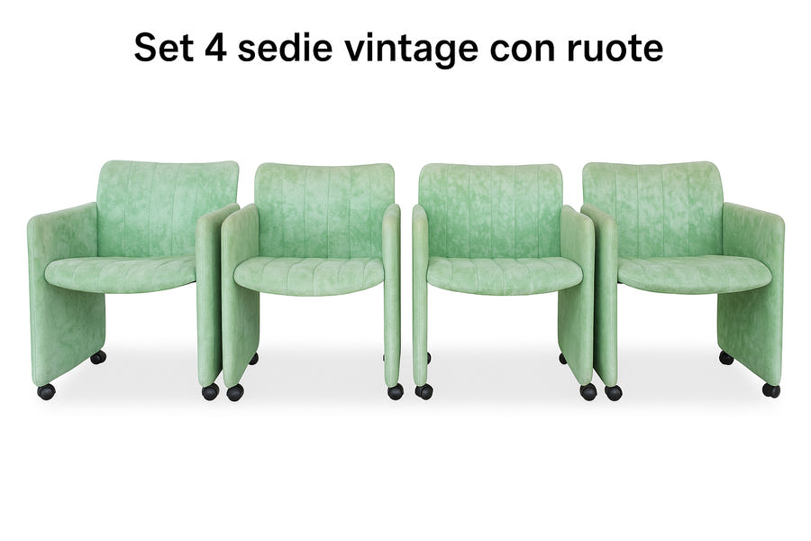 Set 4 sedie vintage modello "Montebello" Simon Gavina