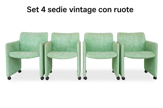 Set 4 sedie vintage modello "Montebello" Simon Gavina