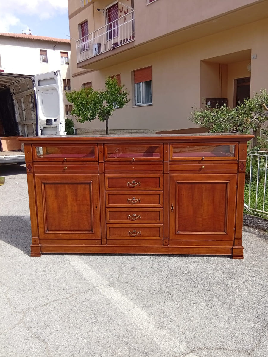 Credenza in legno MASSON MATIÉE con piana in vetro