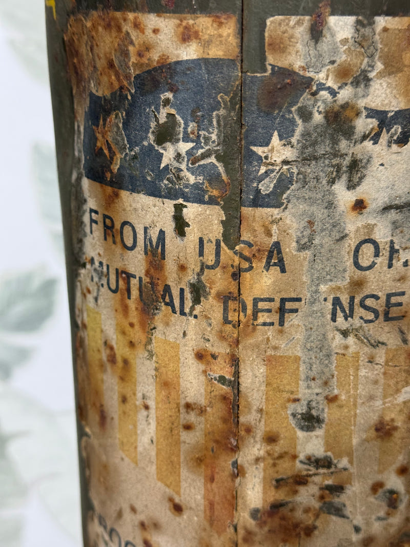 Contenitore Militare Carica di Lancio 155mm M4 – USA/Italia Mutual Defense (1954)