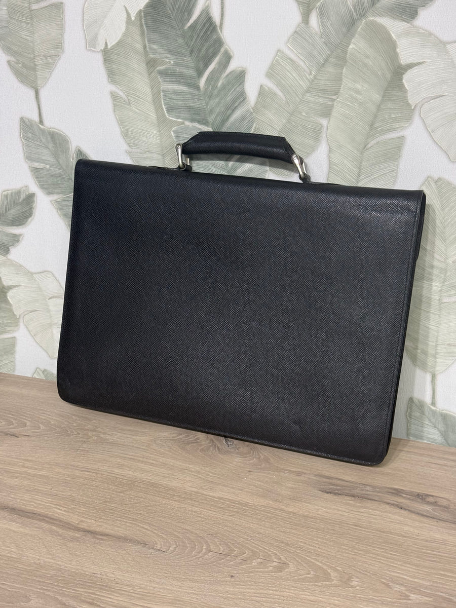 Cartella Vintage Valentino "Les Sacs" – Pelle Saffiano Nera – Made in Italy