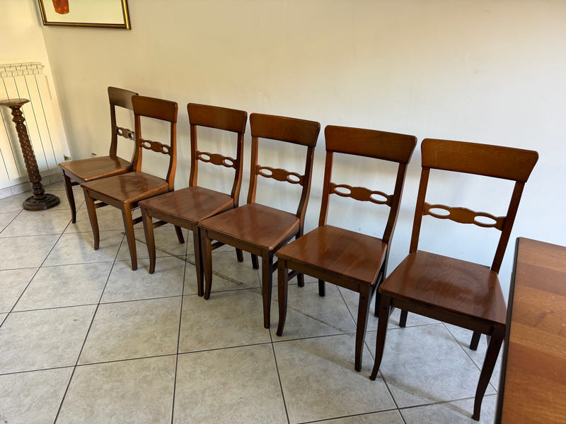 6 sedie in legno
