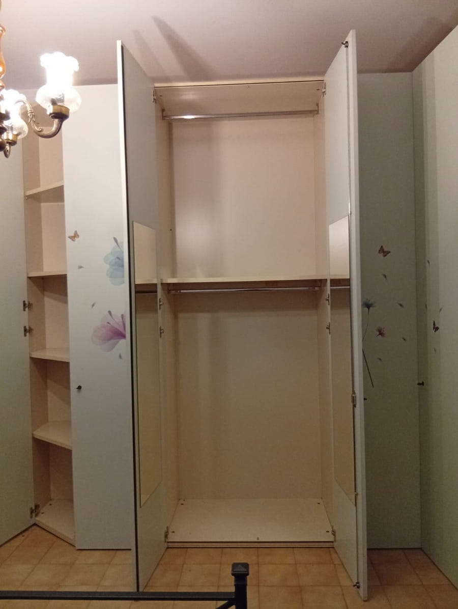 Armadio da camera angolare