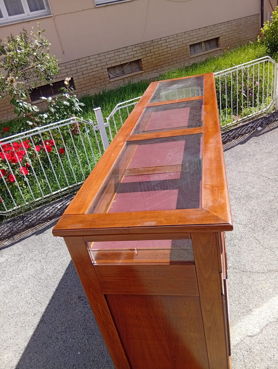 Credenza in legno MASSON MATIÉE con piana in vetro
