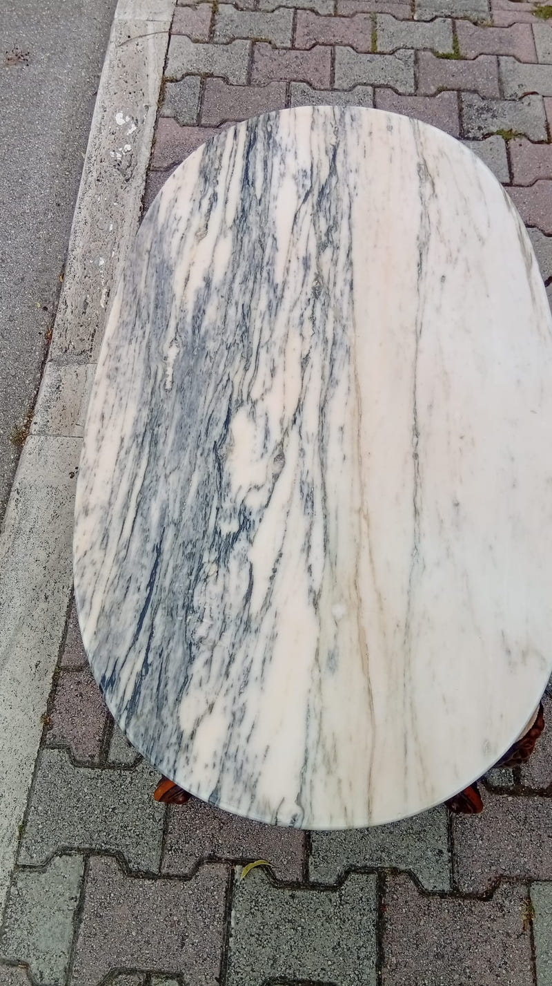 Tavolino basso da salotto piana in marmo