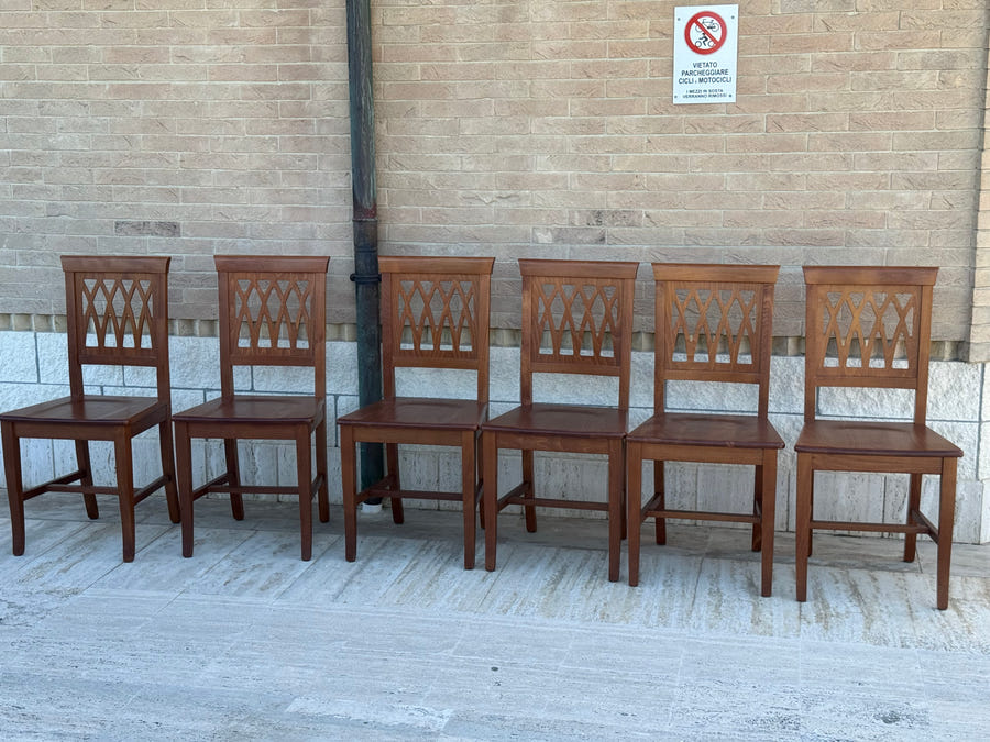 6 sedie in legno