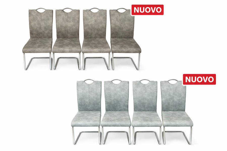 Sedie NUOVE set da 4 pz in due colorazioni