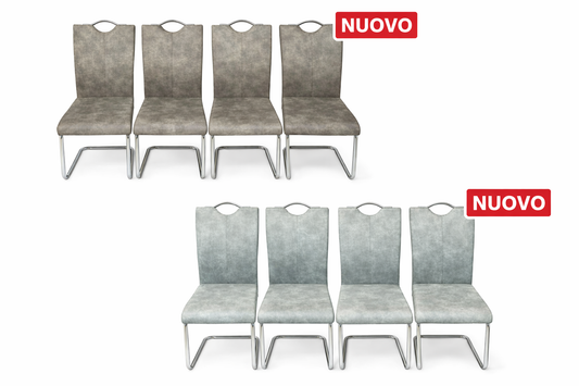 Sedie NUOVE set da 4 pz in due colorazioni