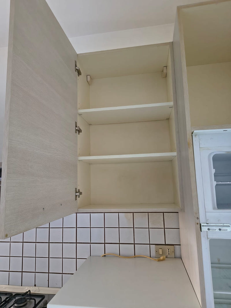 Cucina lineare con elettrodomestici