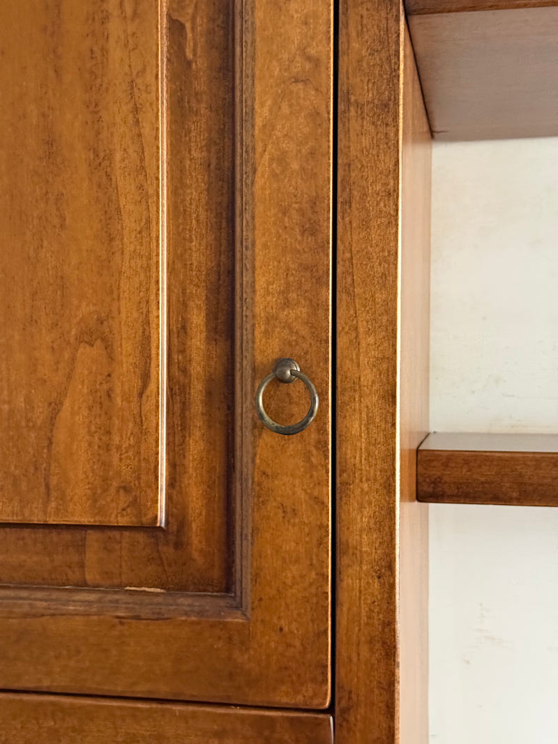 Armadio a ponte matrimoniale in legno (letto e rete a parte)