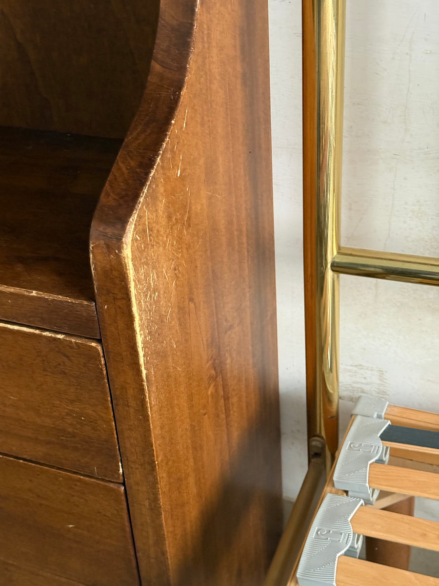 Armadio a ponte matrimoniale in legno (letto e rete a parte)