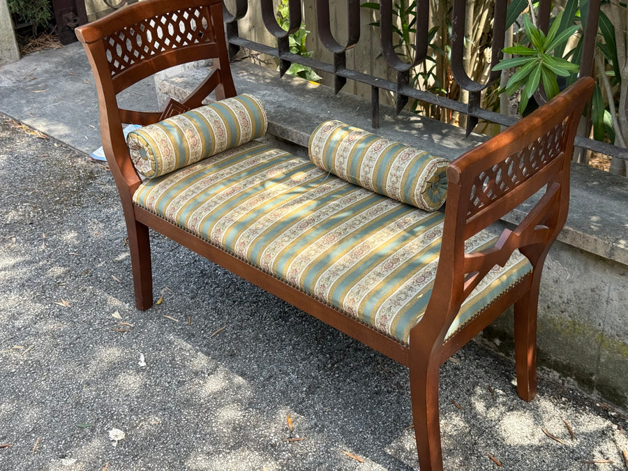 Panchetto damascata struttura in legno