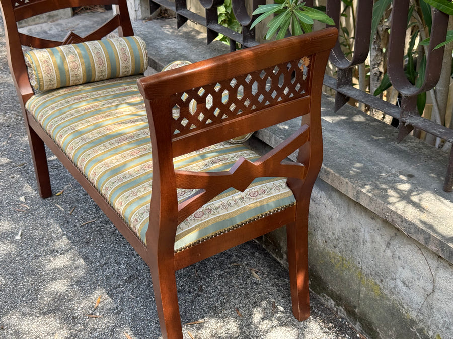 Panchetto damascata struttura in legno