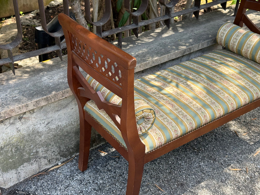 Panchetto damascata struttura in legno