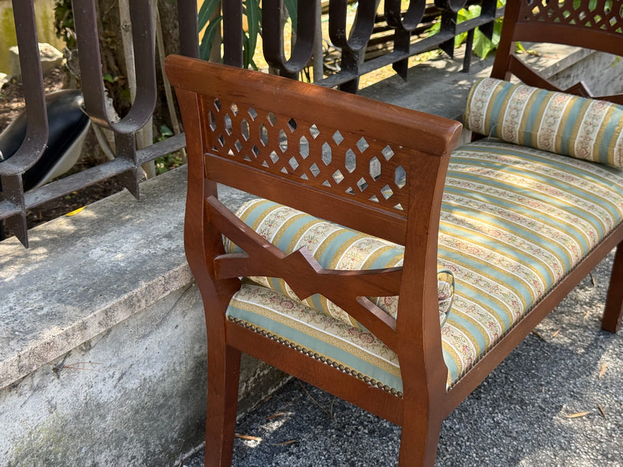 Panchetto damascata struttura in legno
