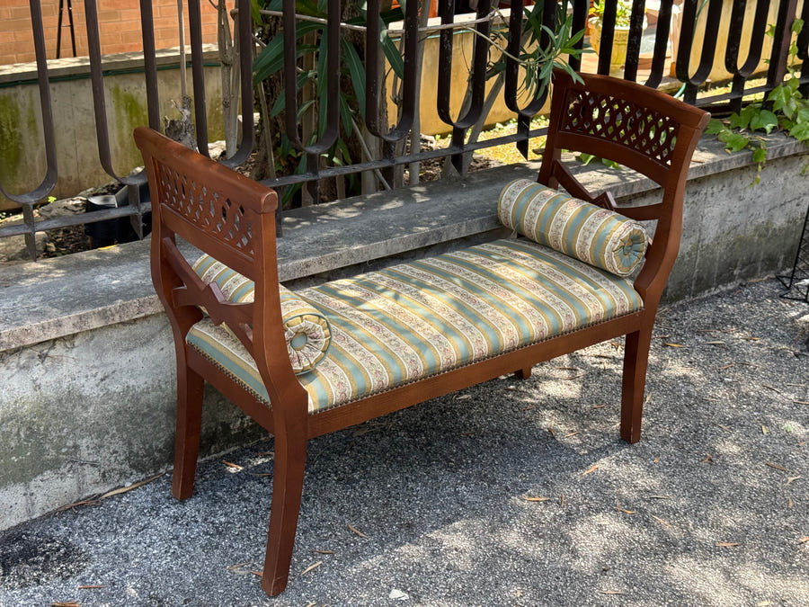 Panchetto damascata struttura in legno