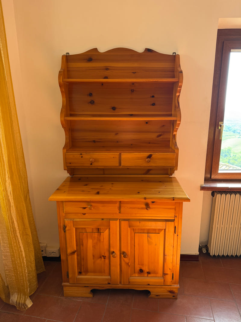 Credenza cucina in abete + Piattaia