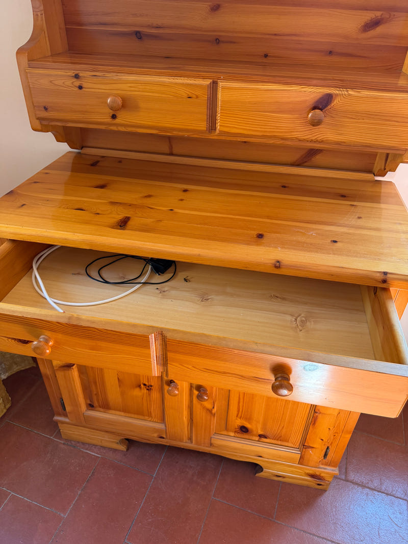 Credenza cucina in abete + Piattaia