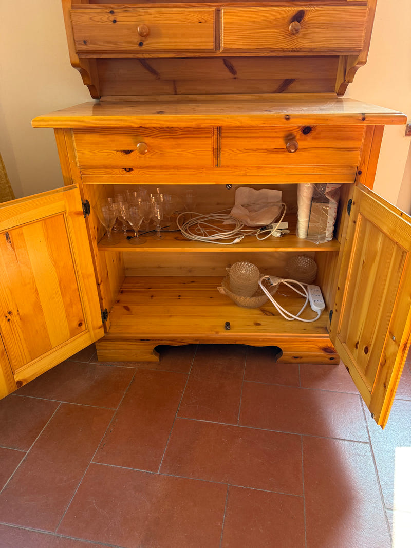 Credenza cucina in abete + Piattaia