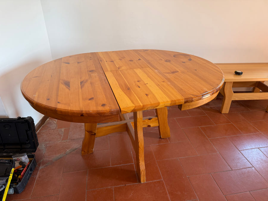 Tavolo allungabile in abete