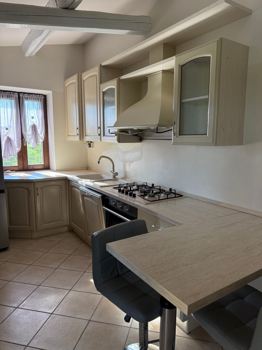 Cucina angolare con penisola