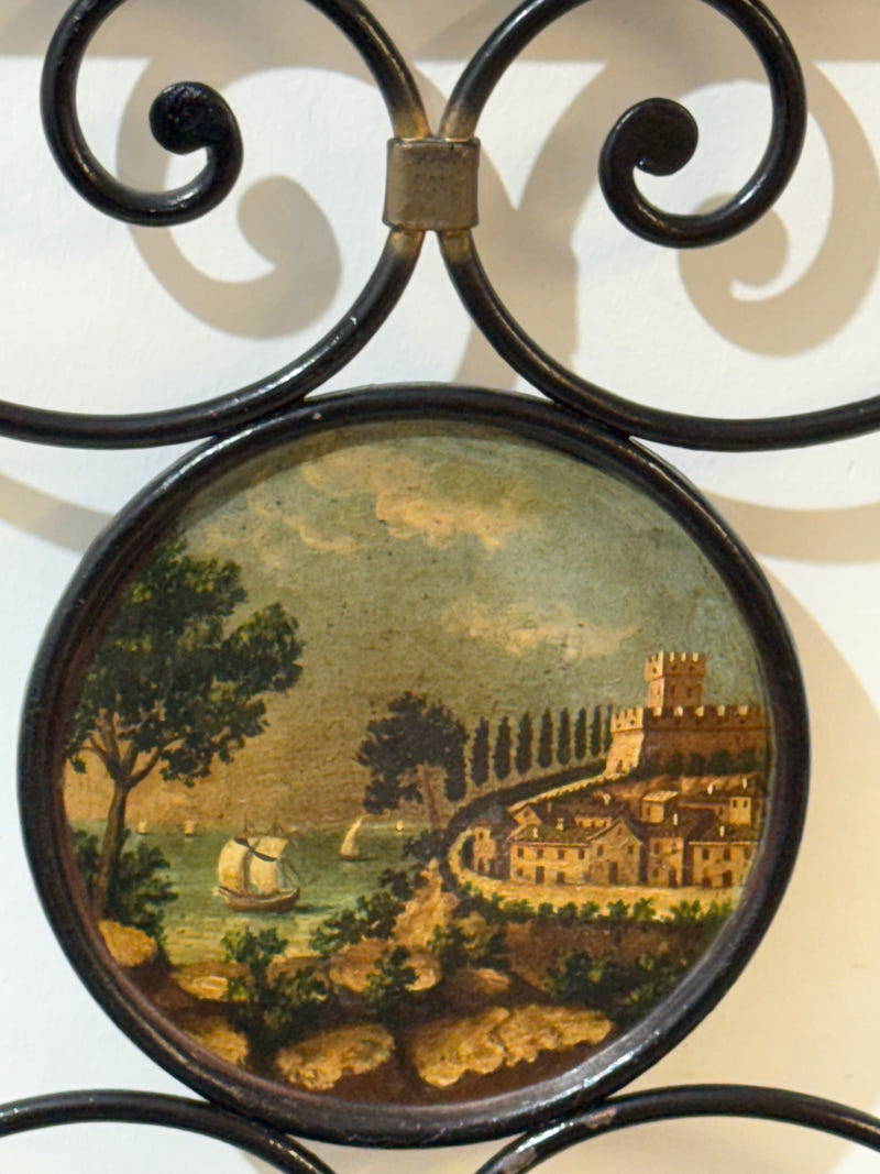 Letto singolo in ferro con disegno