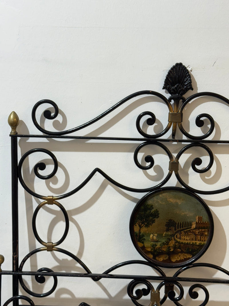 Letto singolo in ferro con disegno