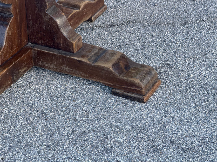 Tavolo ottagonale allungabile in castagno