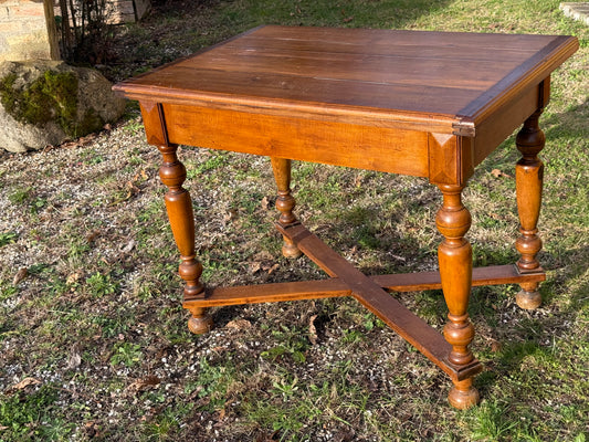 Tavolo a libro piano girevole epoca  900 in olmo