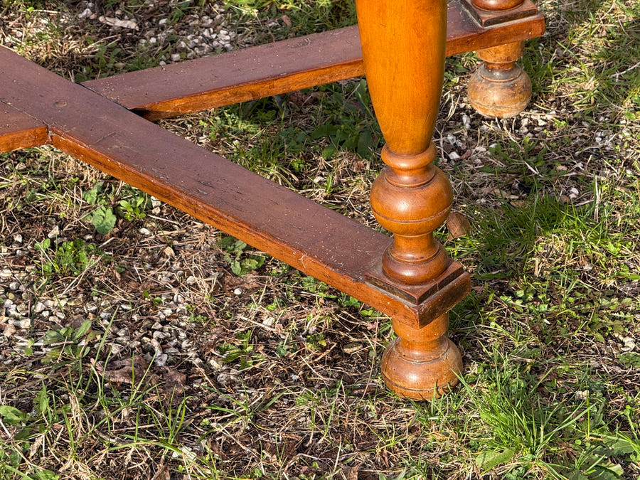 Tavolo a libro piano girevole epoca  900 in olmo