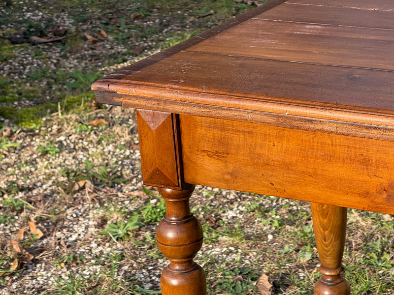 Tavolo a libro piano girevole epoca  900 in olmo