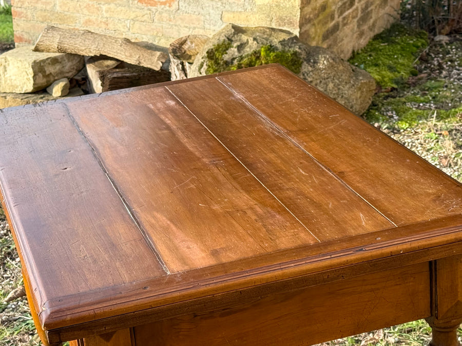 Tavolo a libro piano girevole epoca  900 in olmo