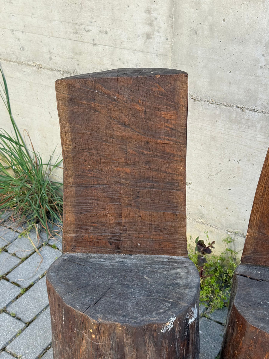 Coppia sedie in legno di quercia