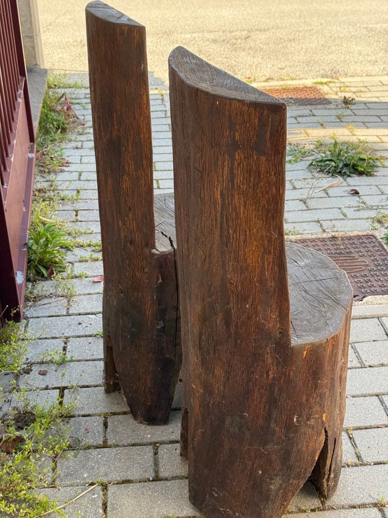 Coppia sedie in legno di quercia