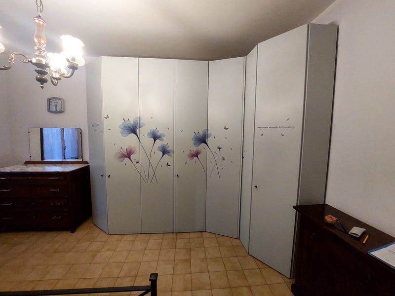 Armadio da camera angolare