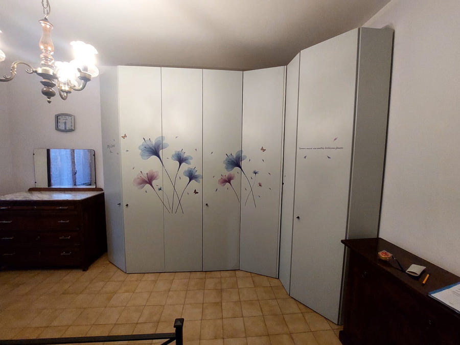 Armadio da camera angolare