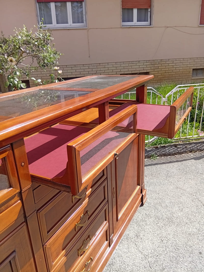 Credenza in legno MASSON MATIÉE con piana in vetro