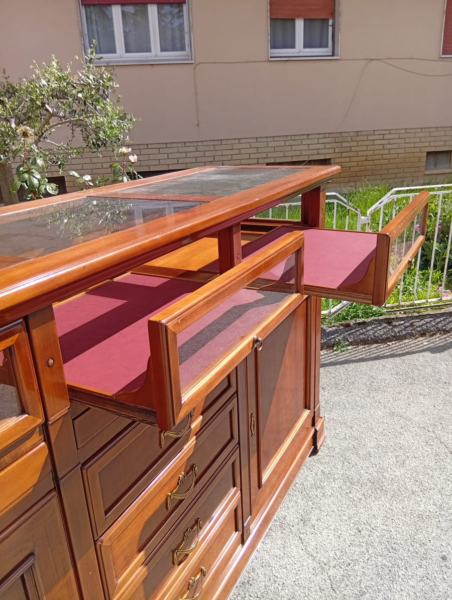 Credenza in legno MASSON MATIÉE con piana in vetro